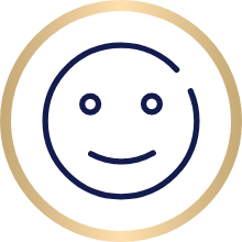 Icon of a happy, smiling face